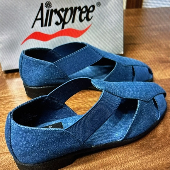 NIB AirSpree blue denim Gore ladies slip on sandal size 9M - Picture 2 of 8